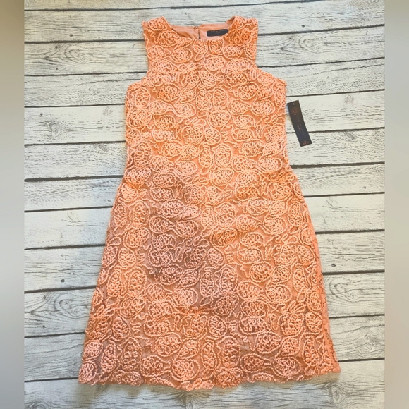 Love for Humanity Peach Colored Lace Cocktail Dress Size Small NWT - Picture 1 of 9